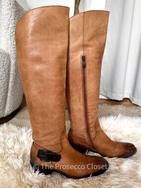 Vince Camuto Bedina Tan Leather Riding Boots (8)
